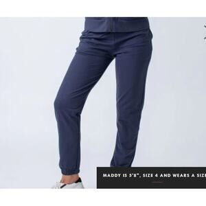 NIB Fresh Clean Threads Women's Sz 2X Navy Jogger Sweat Pants  Soft Cotton Blend